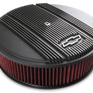 Holley 120-173 Bowtie Air Cleaner Finned 14X4 Premium Black