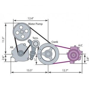 LT1 Camaro Wet Sump Accessory Drive w/o Air Conditioning