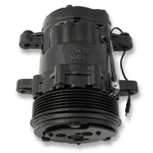 Holley 199-104 AC SD7 Sanden Compressor R-134A Black
