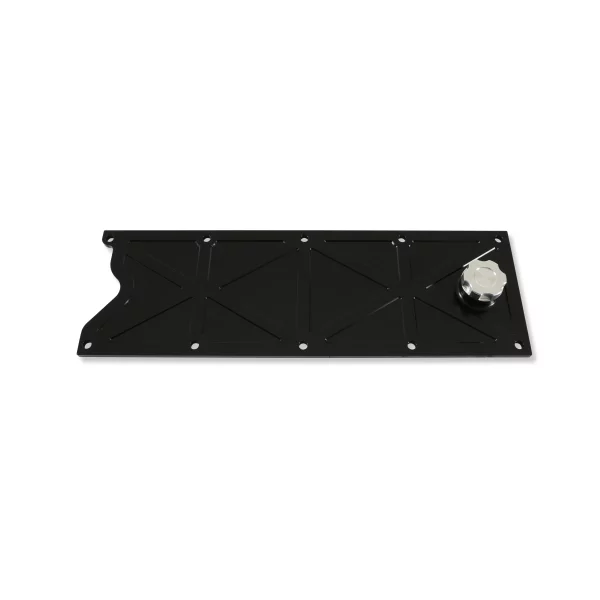 Holley 241-369 Valley Cover Trussed Satn Black W/Oil Fill