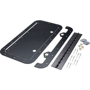 Allstar 18542 Access Panel Kit 6" x 14" Black Aluminum Fuel Cells, Dry Sump Pump Tanks