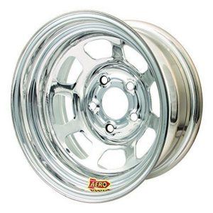 Aero 50-275040 50 Series 15x7 Inch Chrome Race Wheel 5 x 5" BP, 4" BS