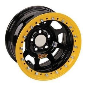 Aero 53-184740 53 Series 15x8 Black Beadlock Race Wheel 5 x 4.75" BP 4" BS IMCA
