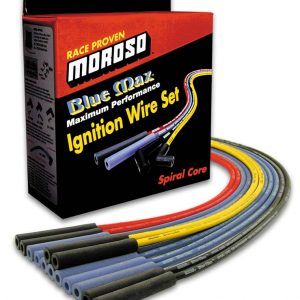 Moroso 73226 Blue Max 8mm Spiral Core Universal-Fit Race Plug Wire Set V8