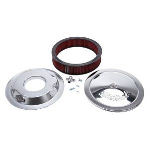 Edelbrock 1206 Pro-Flo Series Round Air Cleaner Assembly 14" Diameter Cloth Element - Chrome