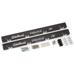 Edelbrock 3629 Pro-Flo XT Aluminum EFI Fuel Rails LS LS1 LSX - Black Pair