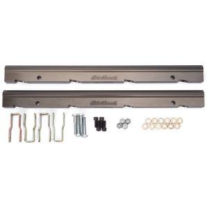 Edelbrock 3638 Fuel Rail Kit for LS1 Victor Jr EFI Intake Manifold - Black Pair