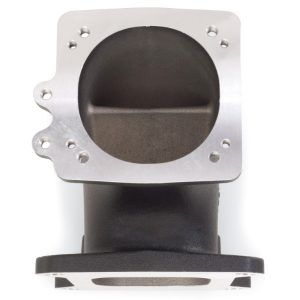 Edelbrock 38493 High Flow Intake Elbow 95MM Throttle Body To Square-Bore Flange Black Finish
