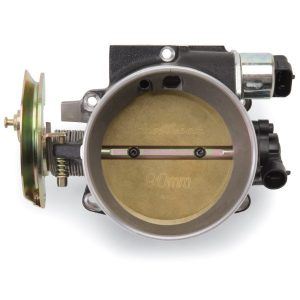 Edelbrock 38643 Throttle Body Victor Universal LS1 90Mm Black Mini Texture Powder Coating