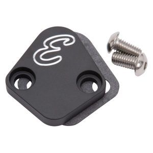 Edelbrock 4021 Fuel Pump Block-Off Plate BBC Billet Aluminum
