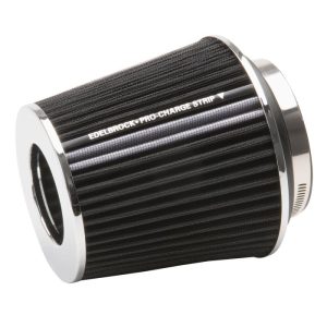 Edelbrock 43640 Pro-Flo Series Conical Air Filter 6.7" Tall Style Black/Chrome