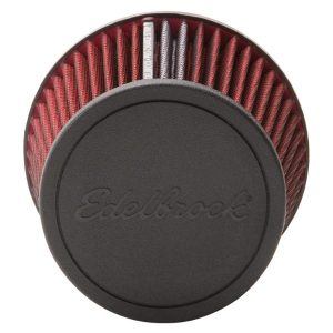 Edelbrock 43651 Pro-Flo Series Conical Air Filter 6.5" Tall Red/Black