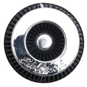 Edelbrock 43690 Pro-Flo Series Conical Air Filter 10" Tall Style Black/Chrome