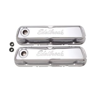 Edelbrock 4460 Signature Series Valve Covers Ford 260-289-302-351W V8 Chrome