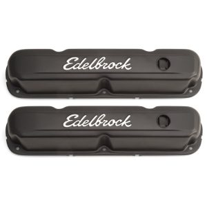 Edelbrock 4473 Signature Series Valve Covers 1965-1991 Chrysler 318-340-360 Black