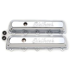 Edelbrock 4485 Signature Series Valve Covers Oldsmobile 350-455 V8 Chrome