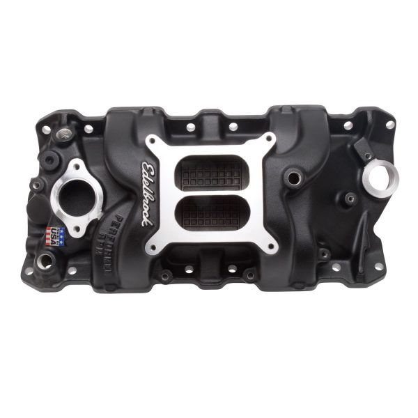 Edelbrock 71013 Performer RPM Intake Manifold 1955-1986 SBC Small Block Chevy 350 400 Non-EGR - Black
