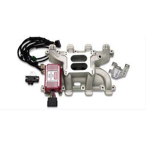 Edelbrock 71196 Performer RPM LS3 EFI-To-Carbureted Conversion Intake Manifold Package w/Timing Control Module - Satin