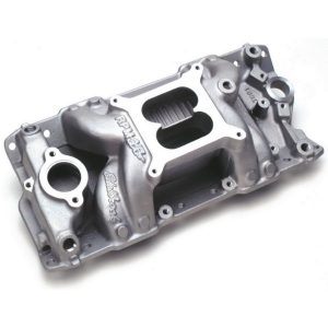 Edelbrock 7501 Performer RPM Air-Gap Intake Manifold 55-86 Small Block Chevy 262-400 Non-EGR 1500-6500 RPM Range Satin Finish