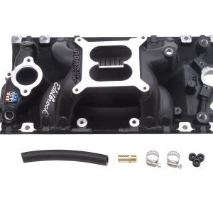 Edelbrock 75163 Performer RPM Air-Gap Intake Manifold 1996-2002 SBC Small Block Chevy 305 350 Vortec - Black