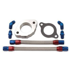 Edelbrock 8095 Thermostat Water Neck Spacer Engine Coolant Water Bypass Kit