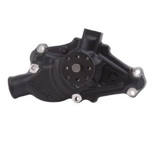 Edelbrock 88103 Victor Short Style Aluminum Water Pump 1955-1972 SBC Small Block Chevy 262-400 V8 Standard Rotation Black