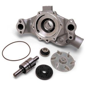 Edelbrock 88100 Victor Short Style Aluminum Water Pump 1955-1972 SBC Small Block Chevy 262-400 V8 Standard Rotation Satin