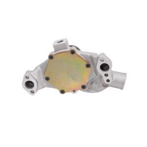 Edelbrock 8812 Victor Corvette Short Style Aluminum Water Pump 1971-1982 SBC Small Block Chevy 262-400 Standard Rotation Satin