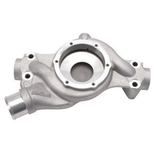 Edelbrock 8827 Victor Pro Series Two-Piece Long-Style Aluminum Water Pump 1955-1995 SBC 262-400 Standard Rotation Satin