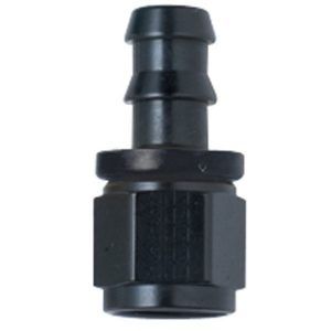 Fragola 200116BL -16 Straight Push Lock Fitting w/ 1" Barb Black