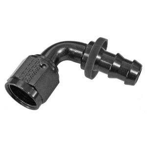 Fragola 209008-BL Fitting #8 90 Degree Push Lock Black