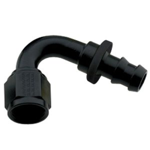 Fragola 212016BL -16 120° Push Lock Fitting w/ 1" Barb Black