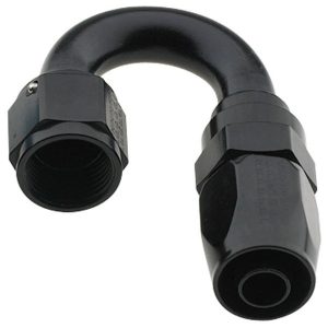Fragola 231806-BL Fitting #6 180 Degree Pro-Flow Black