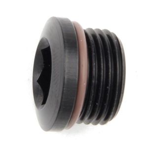 Fragola 481306BL -6 AN O-Ring Aluminum Allen Head Plug Black