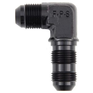 Fragola 483304BL -4 AN X 90° Flare Aluminum Bulkhead Fitting Black