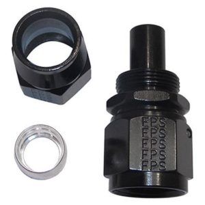 Fragola 680106-BL Fitting #6 Straight PTFE Black