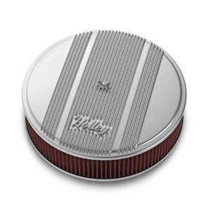 Holley 120-151 Holley Air Cleaner Finned W/ 14X3 Premium Filter Pol