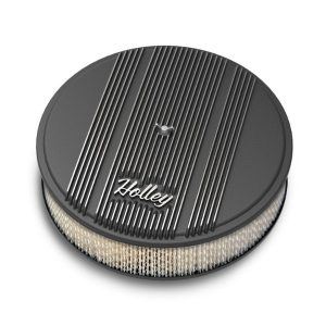 Holley 120-152 Holley Air Cleaner Finned W/ 14X3 Paper Filter Black