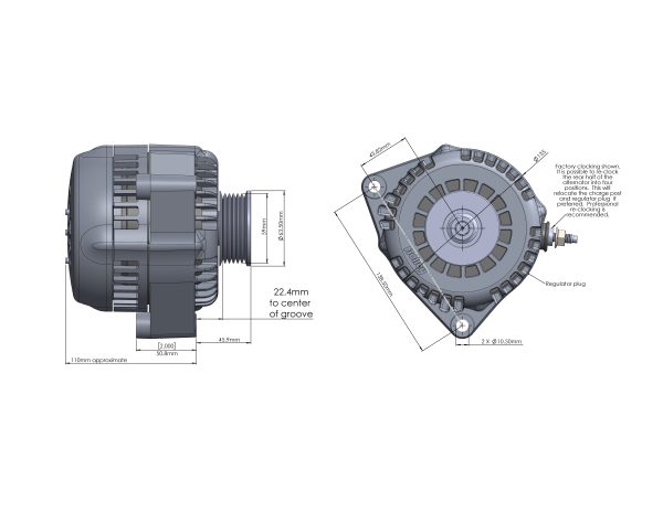 Holley 197-304 Alternator Premium 150A 1 Wire-Polished - Image 2