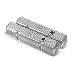 Holley 241-241 SBC Holley Valve Covers Finned W/Emis Pol