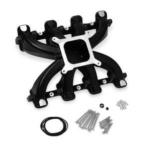 Holley 300-131BK Intake Manifold LS3 Street Single Plane Carb - Black