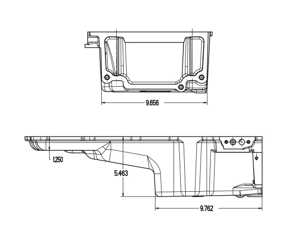 Holley GM LS Swap Oil Pan - Black - Additional Front Clearance - Image 3