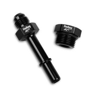 Holley EFI 534-211 Fuel Rail Adapter Kit -6 To 3/8 Male Quick Connect & -8 Port Plug