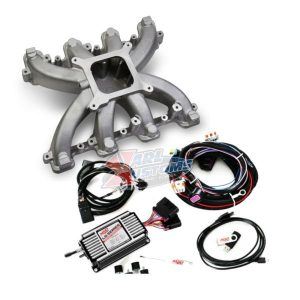 Holley 300-132 LS1 Single Plane Carb Intake & MSD 60143 Ignition Box