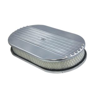 15" X 2" Aluminum Oval Air Cleaner Set -Half Finned A