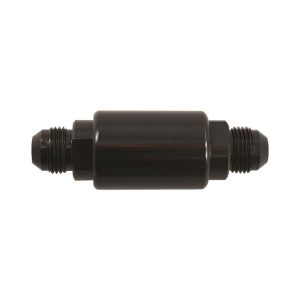 40 Micron Aluminum Inline Fuel Filter AN-6 Ends,Black