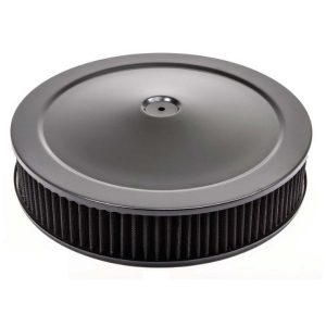 14" X 3" Muscle Car Style Air Cleaner Assembly Black w/ Washable Element