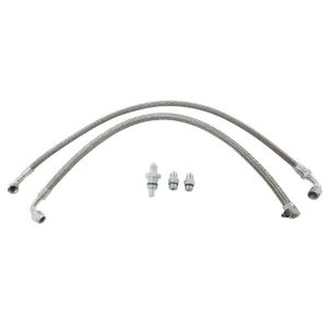 Early GM Power Steering Hose Kit-Braided Stainless
