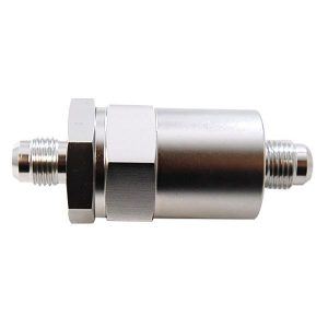 Compact Aluminum Inline Fuel Filter AN-8 Ends