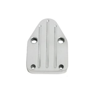 Fuel Pump Block Off Plate SBC Small Block Chevy - Polished Aluminum
